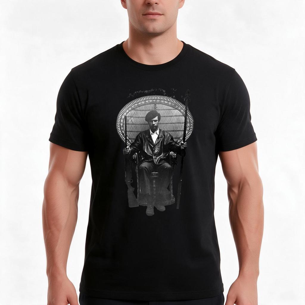 Mens Funny Bobby Seale Gifts Movie Fans Tshirt Summer Casual Cotton Tee Oversized Streetwear Tops Vintage Graphic Print