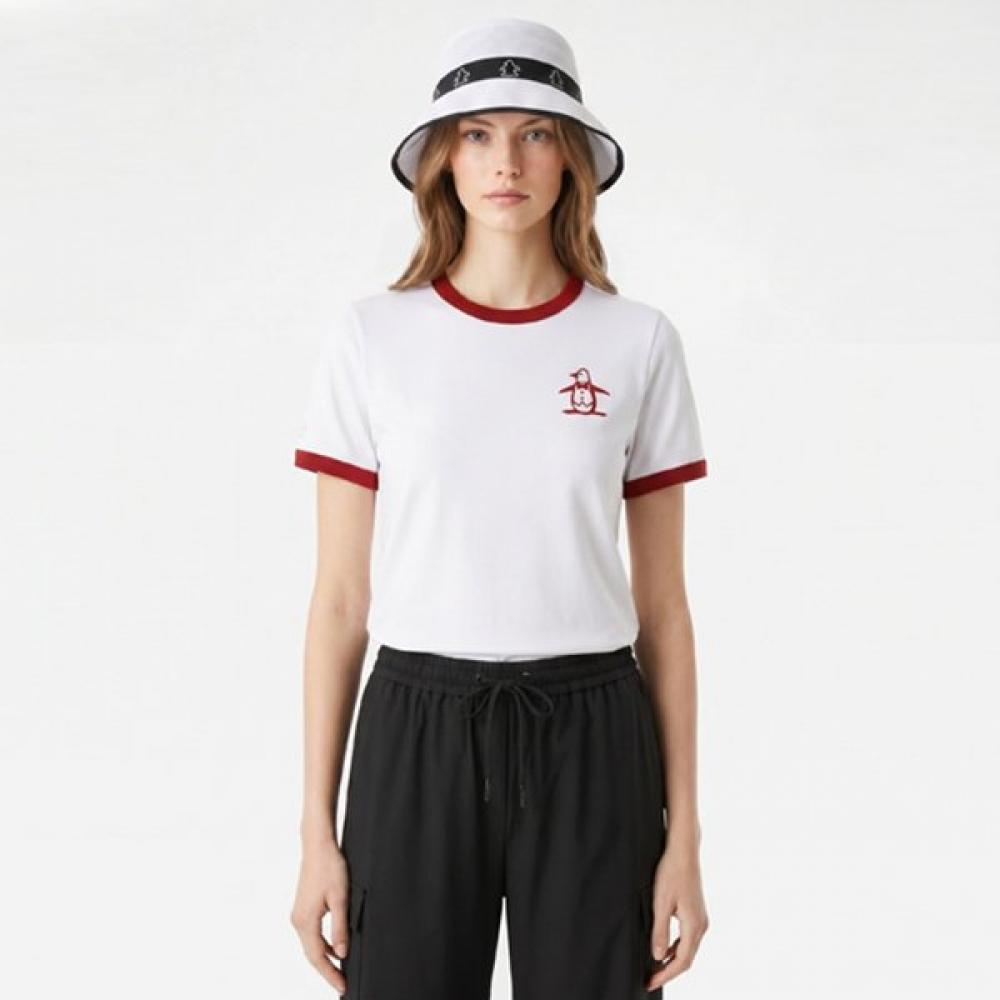 MunSingwear Women S Ringer T ShirT whiTe mr222lTS42
