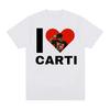 Я люблю Playboi Carti Рэпер Графическая футболка Мужчины Женщины Харадзюку Y2k Футболка с коротким рукавом Мужская Оверсайз Футболка Уличная одежда