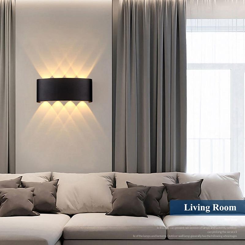 Alluminum LED Wall Lamp 4W/6W/8W IP65 Waterproof Wall Porch Lights Outdoor Lighting Garden Sconce Lamp 85-265V for Bedroom Home Decor