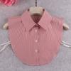 Striped Shirt Fake Collar Shirt Collar Fashion Versatile College Style Girl Sweater Decorative Collar Anti-Light