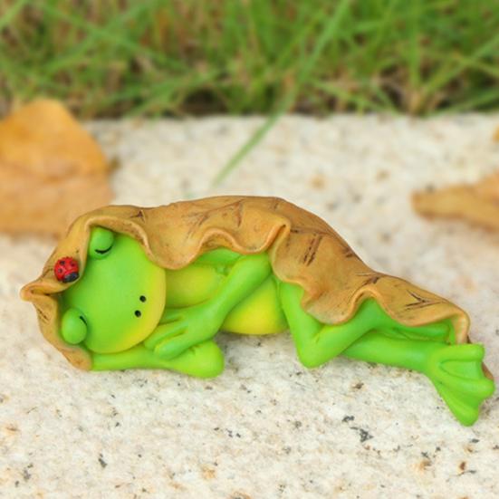 Фигурка лягушки из смолы, украшение для кашпо, статуэтка лягушки, украшение для сада на открытом воздухе, скульптура лягушки для патио, двора, сада фей, украшение для дома