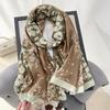 2025 new retro literary and versatile travel photo sunscreen sunshade shawl air-conditioned room dual-purpose cotton and linen scarf women