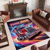 Truck Theme Crystal Velvet Rug Personalized Custom Name Text Soft Floor Mat Home Decor