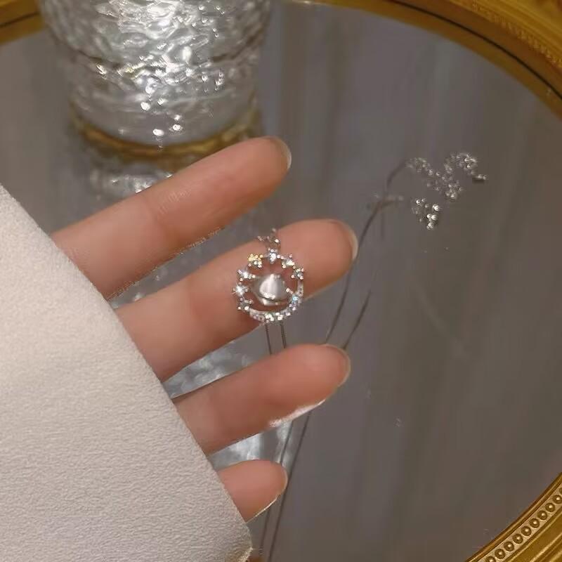 Планета мечты Космический астрономический шар Ожерелье Сатурн Глобус Цветной кулон Винтаж Премиум