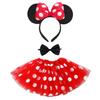Костюм для косплея на Хэллоуин Минни Маус [Набор из 3 предметов]: [Повязка на голову, галстук-бабочка и юбка] Детский костюм принцессы для девочек