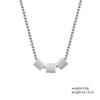 Jewelry Fashion Brushed Three Square Pendant Necklace Clavicle Chain Women's Sweater Chain