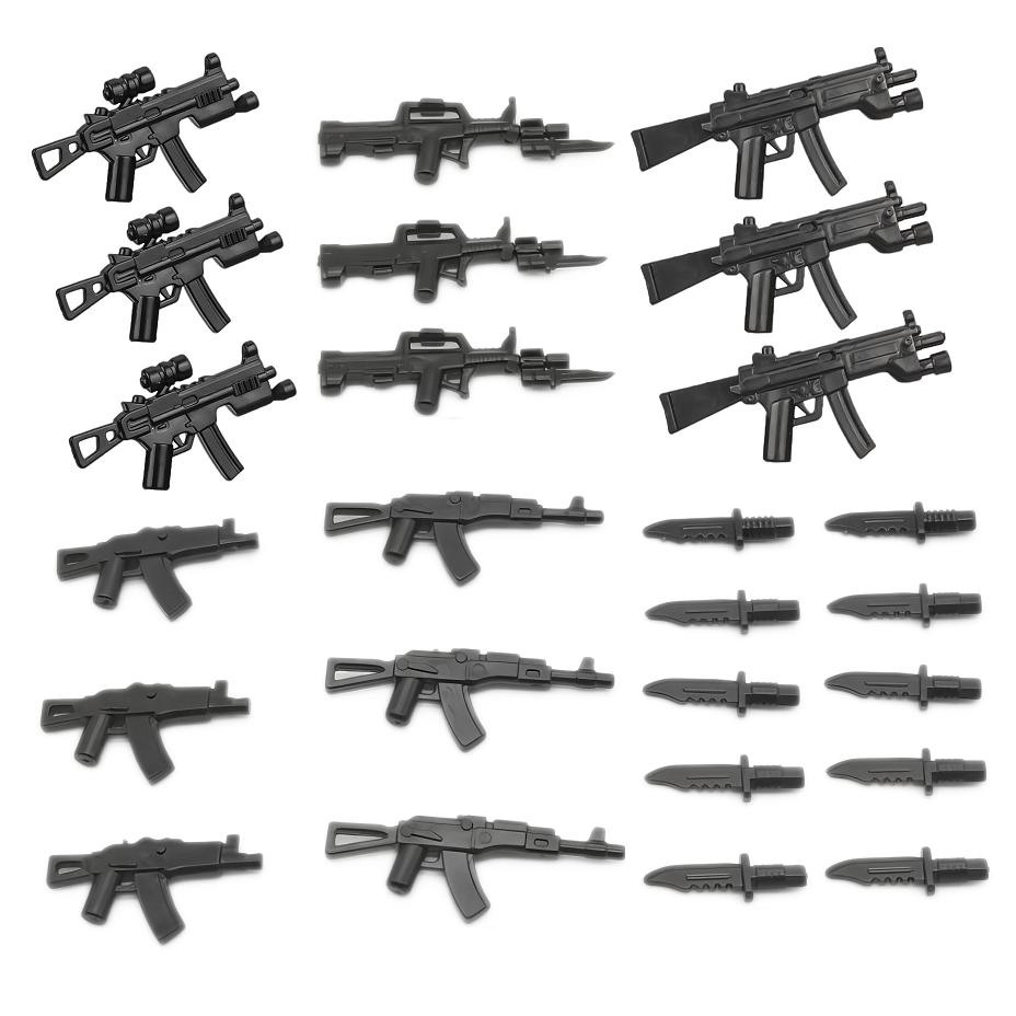 Современное Оружие Спецназа Военные 25 ШТ Оружие Солдаты MOC Минифигурки Модель SWAT Армейский Аксессуар Строительные Блоки Игрушка для Мальчика