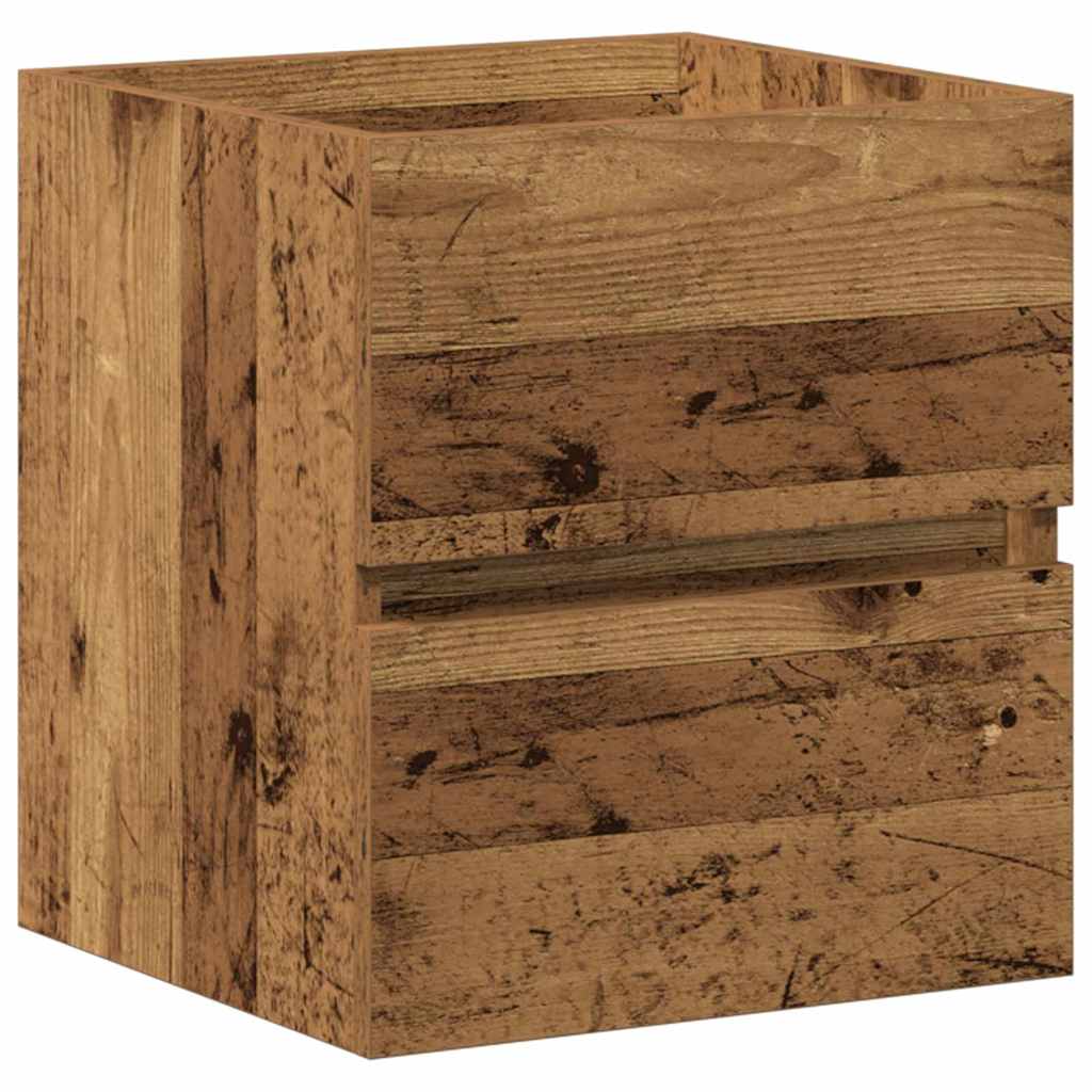 Washbasin Cabinet with Door Black Oak Effect 80 x 39 x 62 cm