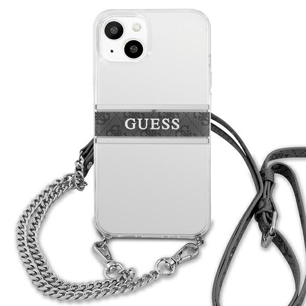 Guess Guhcp13Skc4Gbsi Iphone 13 Mini5,4 Transparent Hardcase 4G Grey Strap Silver Chain