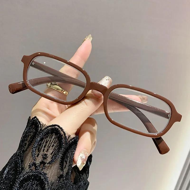 Luxury Women Printed Presbyopia Glasses Fashion Square Small Frame Reading Glasses Ultra Light Anti-Blue Light Farsightedness