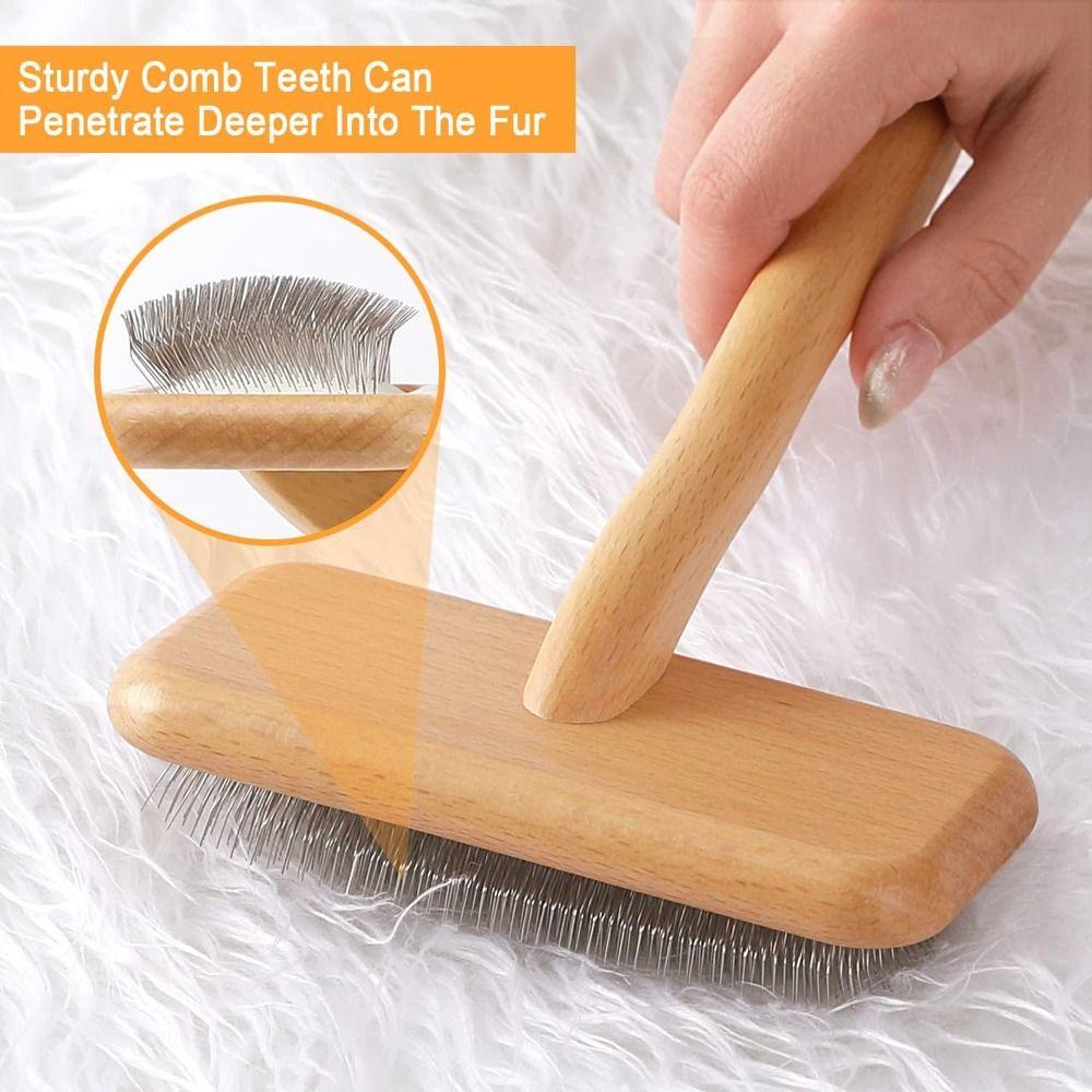 Pile More Sheepskin Softness Fur Carding Rugs Restore Carpets To New For Looking(Wood, 1PCS)