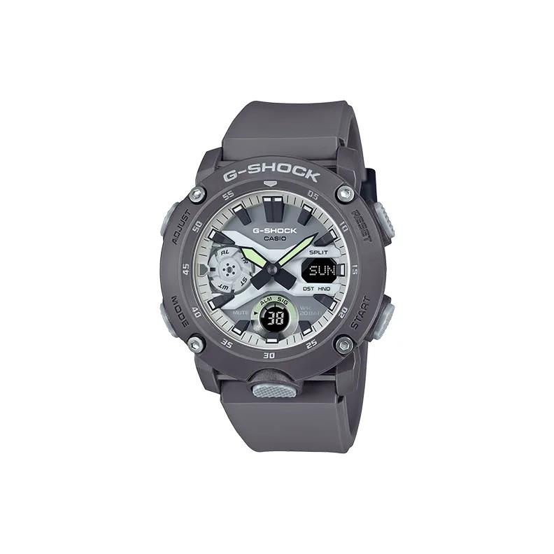 CASIO Unisex Liquid Crystal / Analog Dual Display Series Gray Watch GA-2000HD-8APR (Unisex) Japanese Korean Watches GA 2000HD 8APR
