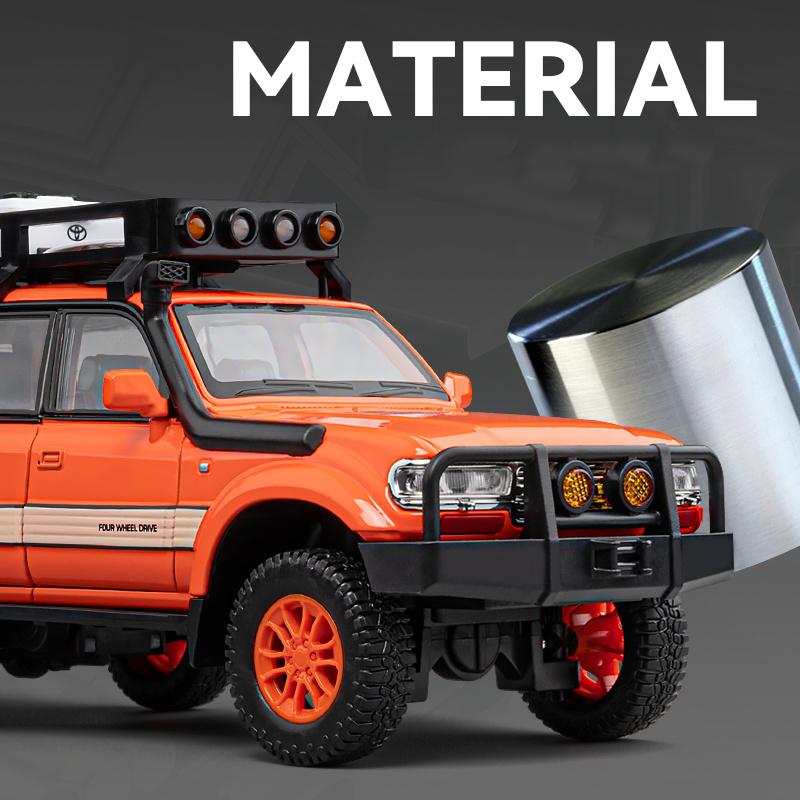 1/24 Toyota Land Cruiser LC80 Модель автомобиля из сплава Металлическая литая модель автомобиля Детские игрушки Модели транспортных средств Игры Детские игры Ребенок