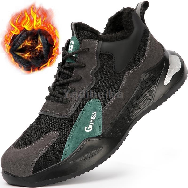 Защитные ботинки Мужская зимняя рабочая обувь Защитная обувь с защитой от ударов Прочная защитная обувь с защитой от проколов Мужская обувь со стальным носком