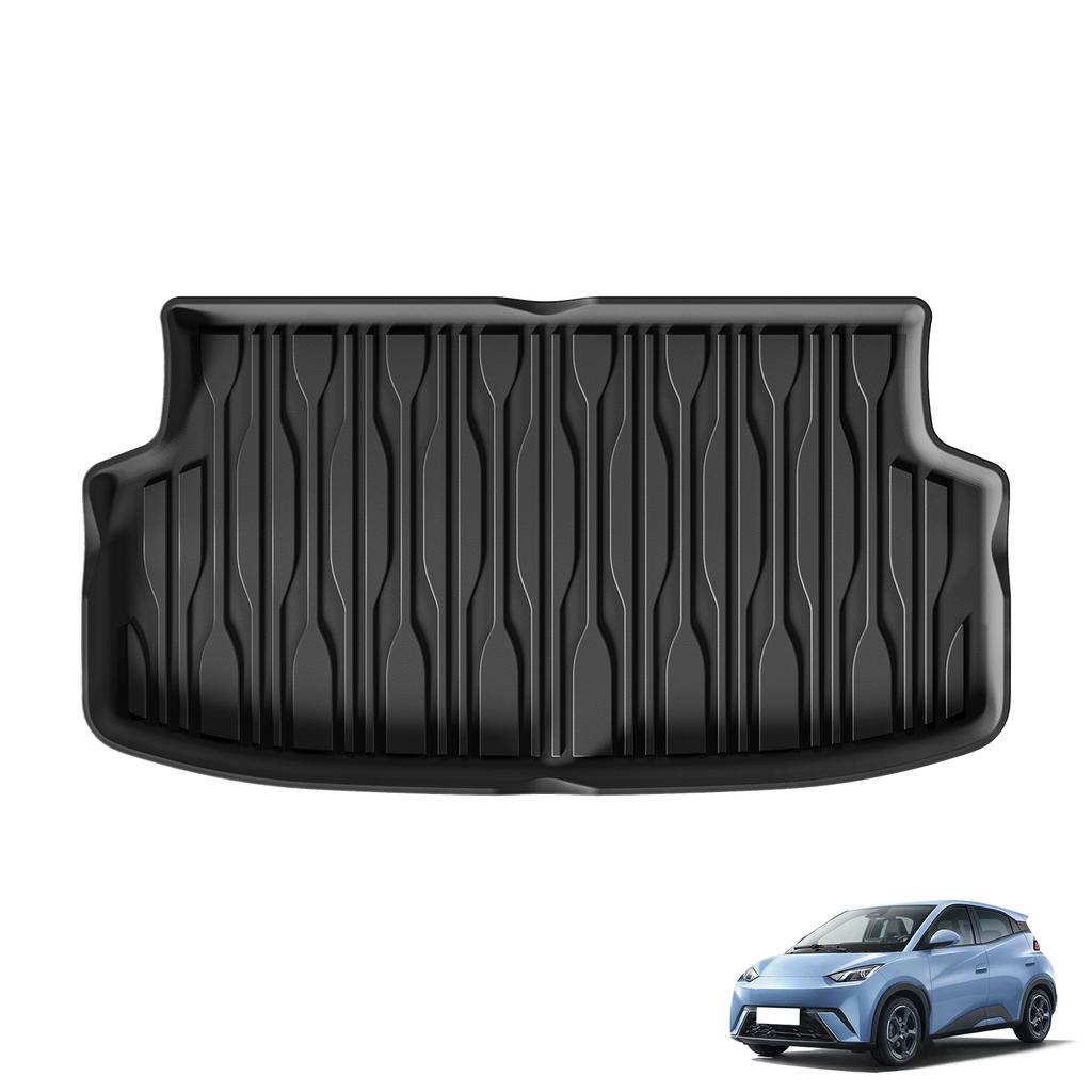 LUCKEASY Left Drive for BYD Seagull/Dolphin Surf 2025 2026 TPE 3D Car Floor Mats Cargo Trunk Pad Waterproof Accessories Black