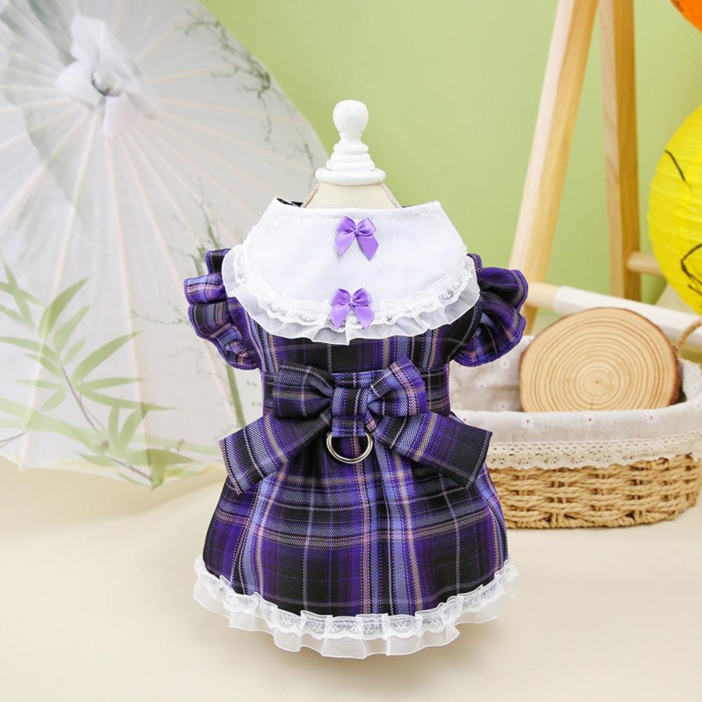 Soft Pet JK Skirt Breathable Cat Princess Dress Pet Outfits Dog Clothes for Puppy Kittens