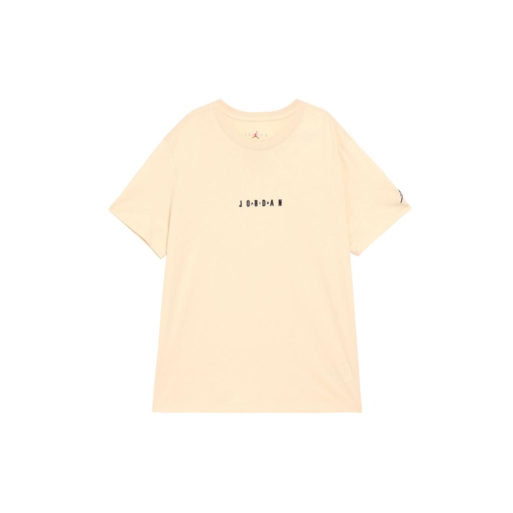 Jordan Air Embroidered Letter Print Crew Neck Casual Short Sleeve T-Shirt Men Tops Light-Brown DM3183-203