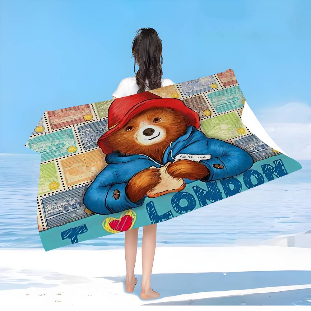 Movie Bear P-Paddington Microfiber Beach Towel Absorbent Quick Dry Soft Yoga Swimming Resort Mountain Climbing Towel