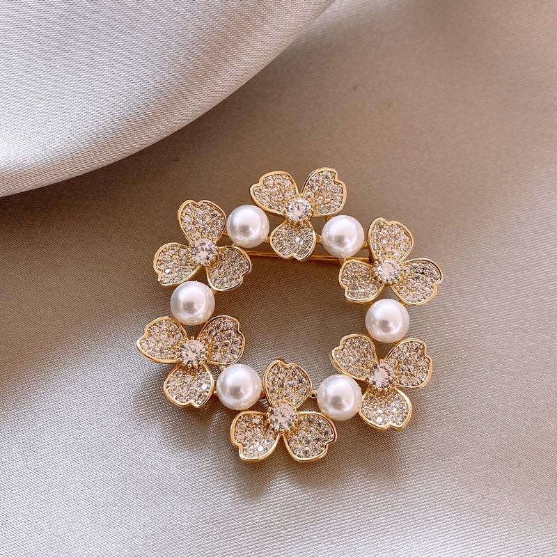 High-End Brooches, Women'S Sense Of Luxury, Niche, High-End Pins, Elegant Temperament, Fixed Clothes, Suits, Pearl Jewelry