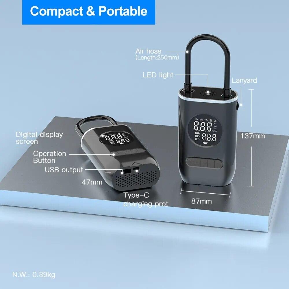 Автомобильный инфляционный насос, портативный мини-инфляционный насос, шинные насосы, портативная автомобильная модель зарядки двойного назначения