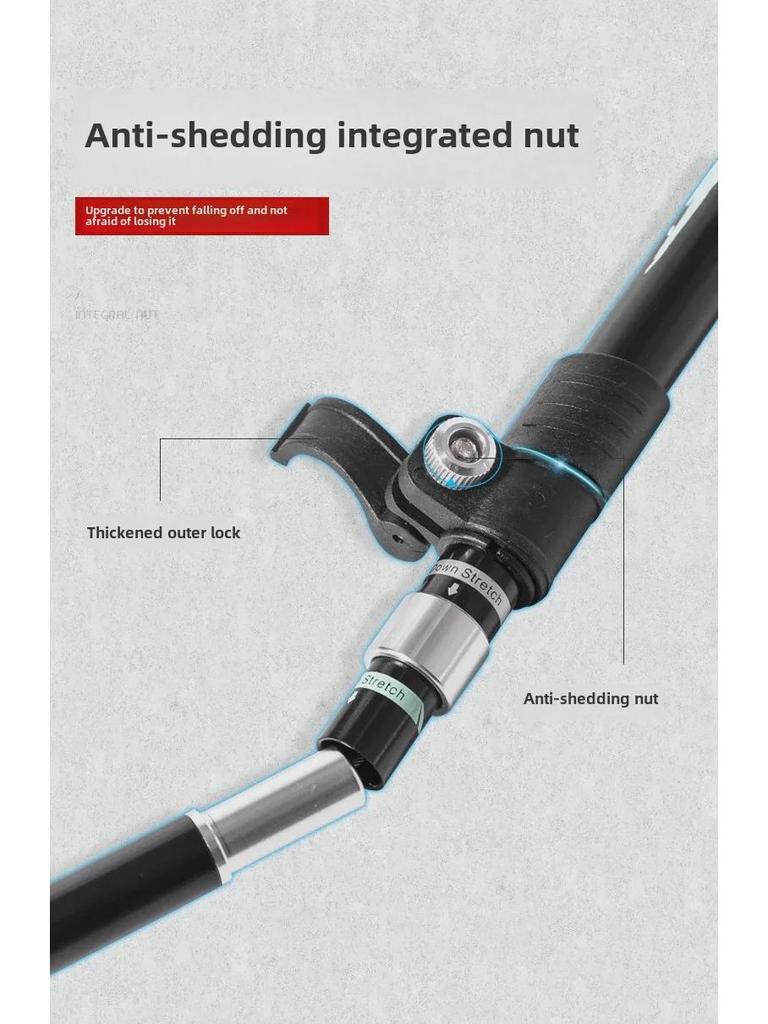Ultra-Light Folding Aluminum Trekking Pole: Telescopic Hiking and Walking Stick