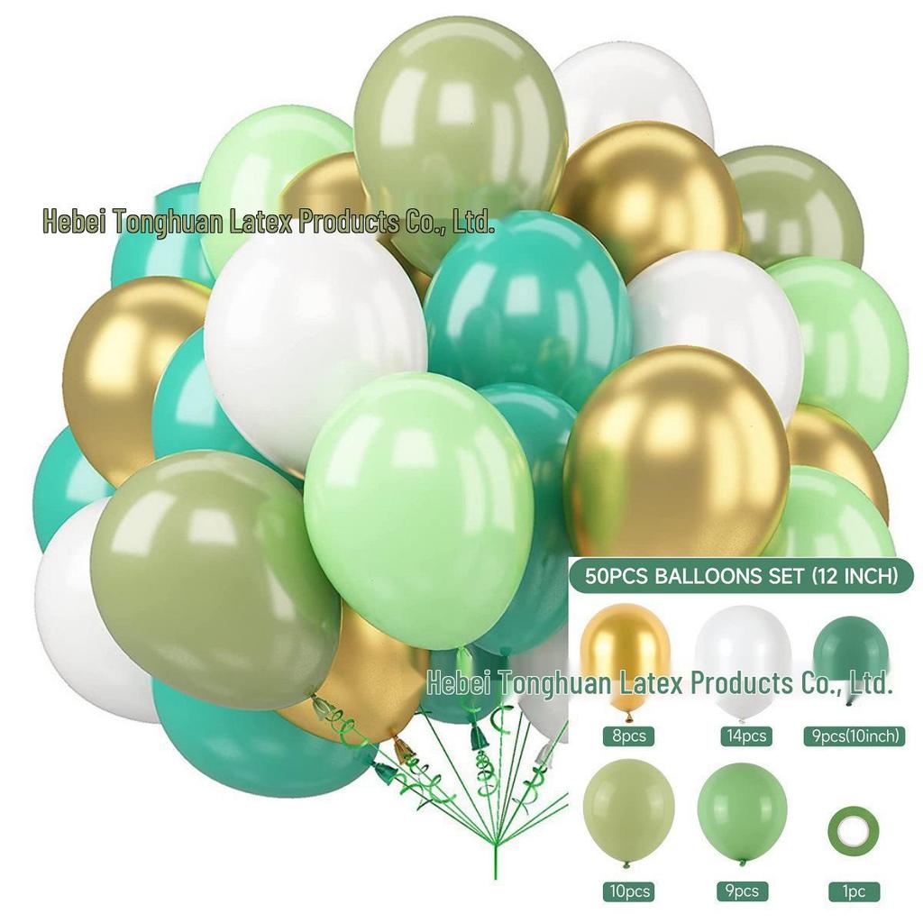 New Year Matte Glitter Metallic Latex Balloon Set for Decorative Photo Atmosphere