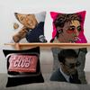 Чехол для подушки Fight Club Мягкий Удобный Мультяшный Для Дивана Гостиной Кошачьей Комнаты Домашнего Офиса Ретро Декор Защитный Чехол