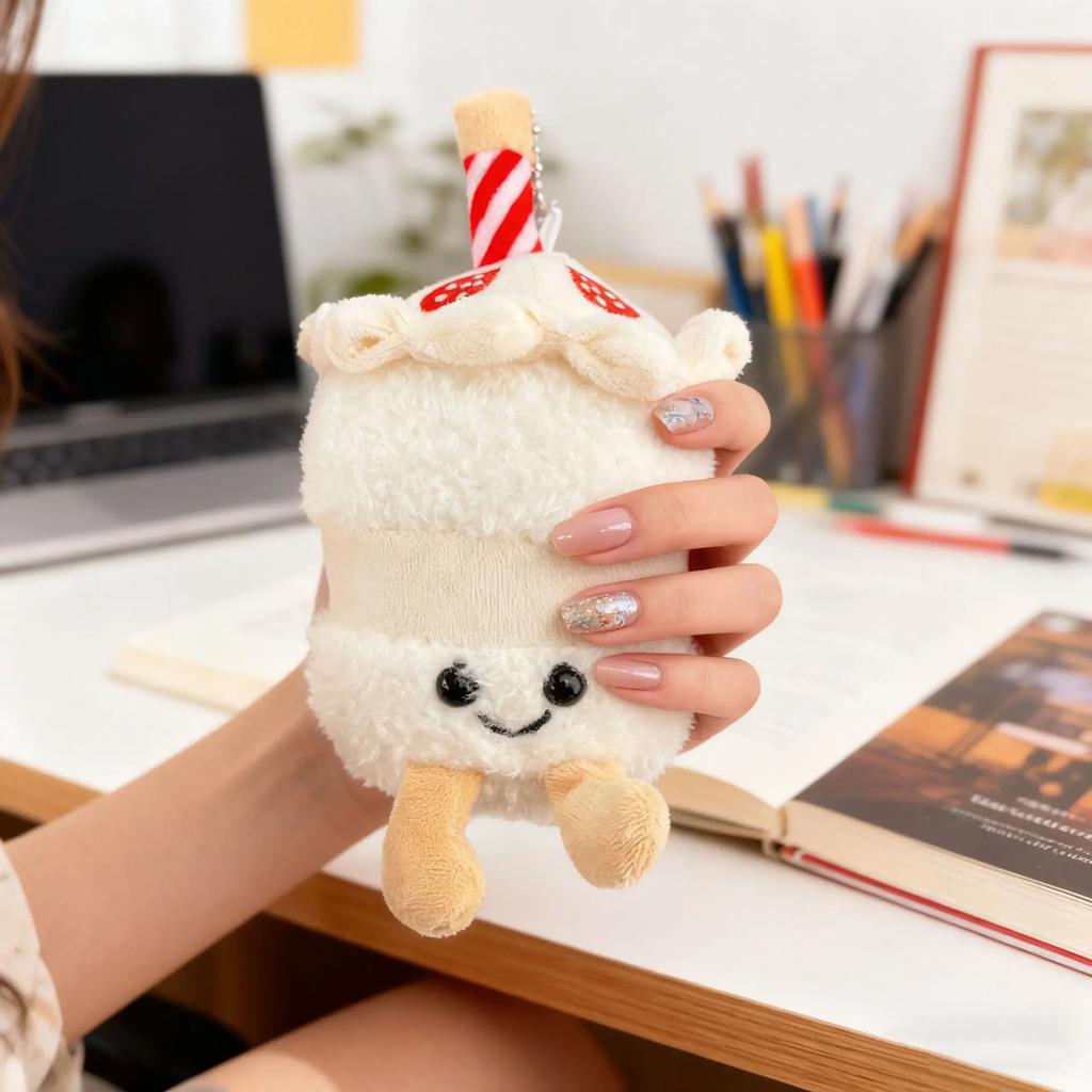 Cartoon Cute Fruit and Vegetable Plush Series Keychain Toy Peach Pear Cherry Doll Smiling Face Fruit Decoration Pet Gift