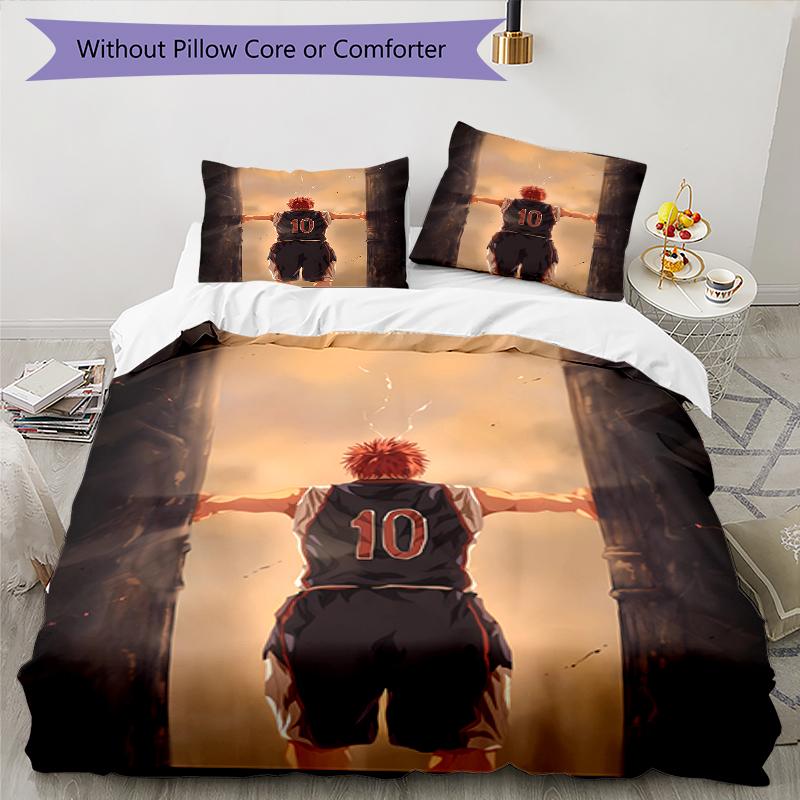 3pcs Kuroko's Basketball2 pattern bedding set duvet cover set includes duvet cover &pillowcases, perfect all season bedroom decoration & gift