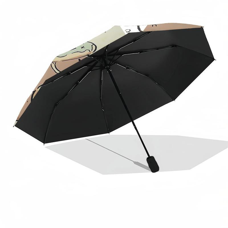 Capybara Themed Travel Umbrella-8 Ribs Automatic Opening and Closing, Portable Folding Design, Compact and Stylish Umbrella Suitable for Out
