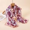 Fashion Luxury Print Design Women Silk Scarf Shawl Elegant Headscarf Hijabs Chiffon Muslim Wrap Scarves