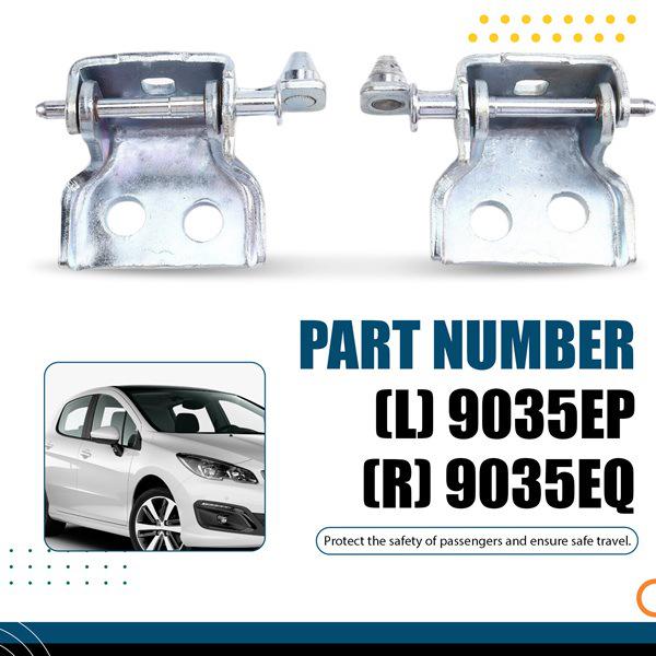 Front Door Hinges for 10-15 Dongfeng Peugeot Old Model 308, Pair 9035EP/9035EQ