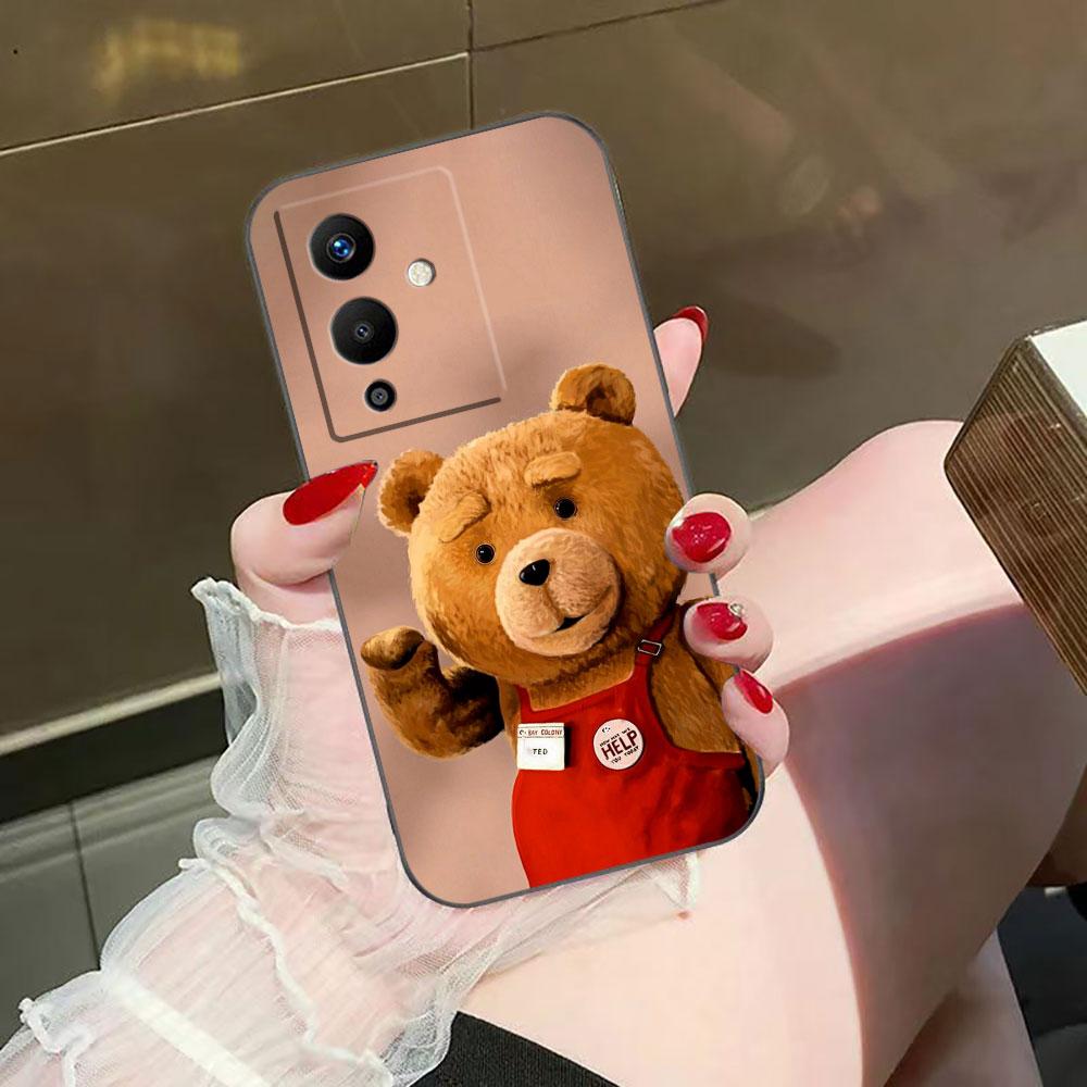 Забавный Милый Медведь Чехол для Телефона Для Infinix TECNO POP SPARK SMART 6 7 8 9 CAMON 40 30 30S 15 16 17 20 20C Pro Чехол Обложка Корпус Capa