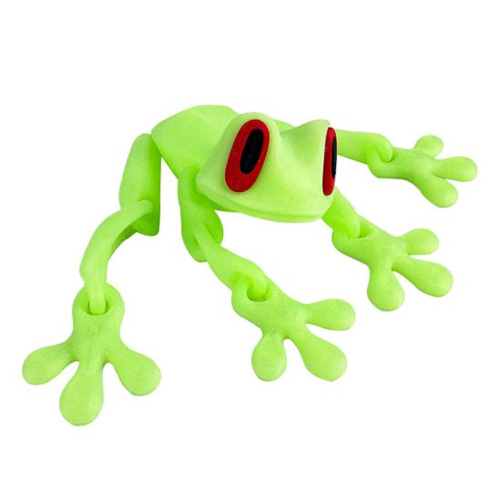 Магнит на холодильник с лягушкой, напечатанный на 3D-принтере, подвижные суставы, игрушка-непоседа в виде лягушки, артикулированное животное