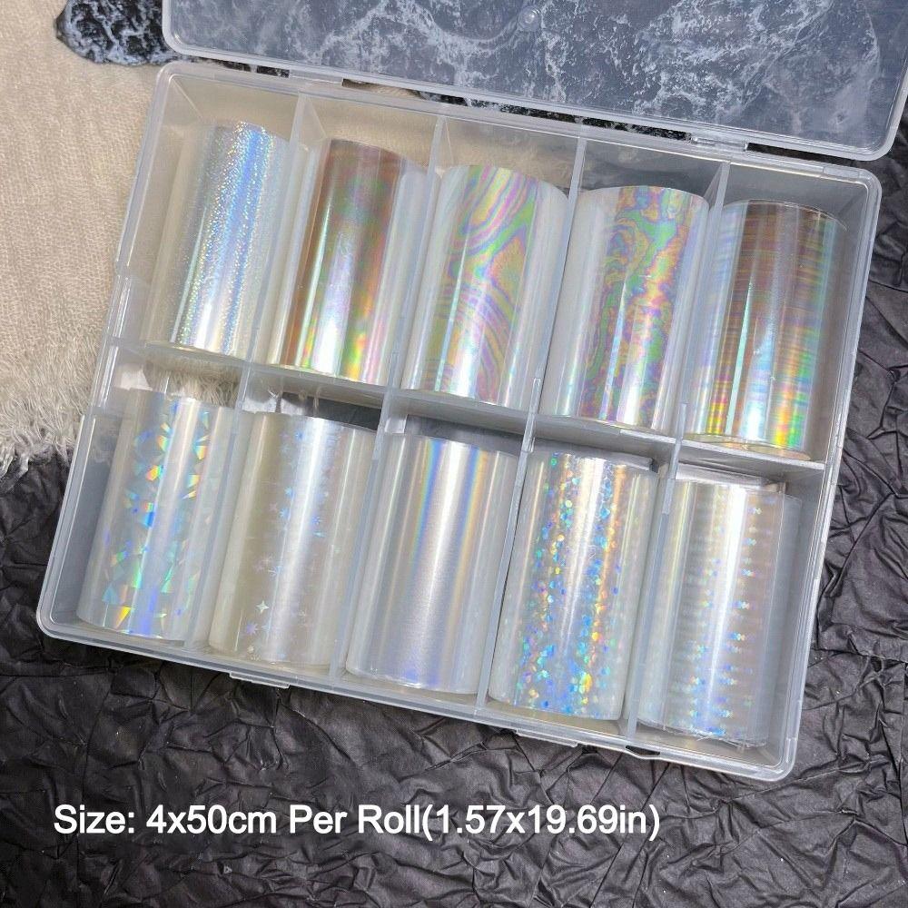 Mermaid Nail Foil Decals Laser Nail Art Stickers Professional Transfer Paper  Manicure DIY