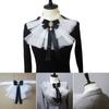 Womens Steampunk Colonial Jabot Necktie Victorian Layered Ruffle Mesh Tulle Neck Collar with Bowknot Costume Accessories