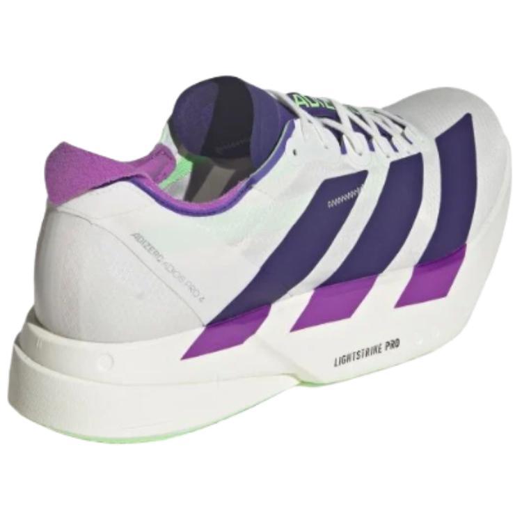 adidas Adizero Adios Pro 4 'Core White Purple Lime Burst' (Unisex) Core White / Collegiate Purple / Lime Burst Running Shoes JR1656