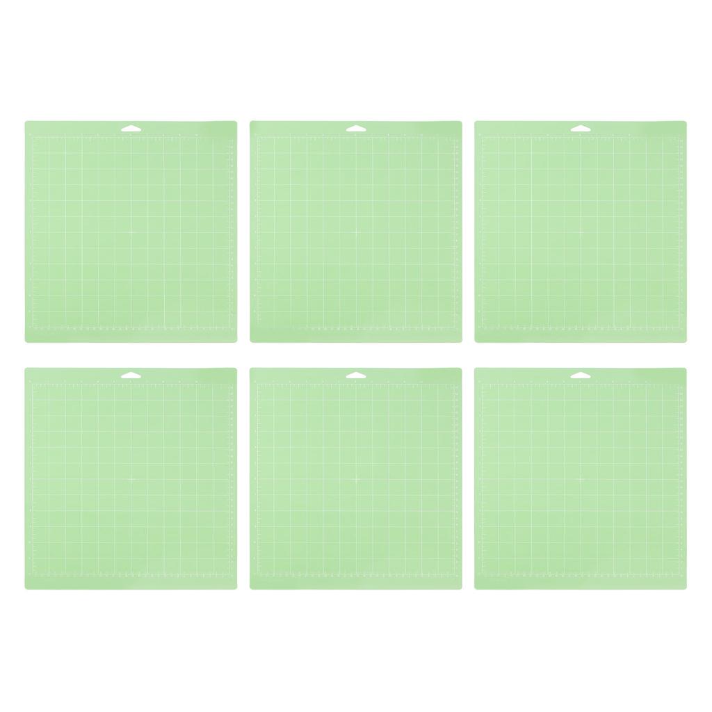 6PCS Cutting Mat 12x12 Inch Green Gridded Craft Sewing Cutting Board for DIY Handicraft