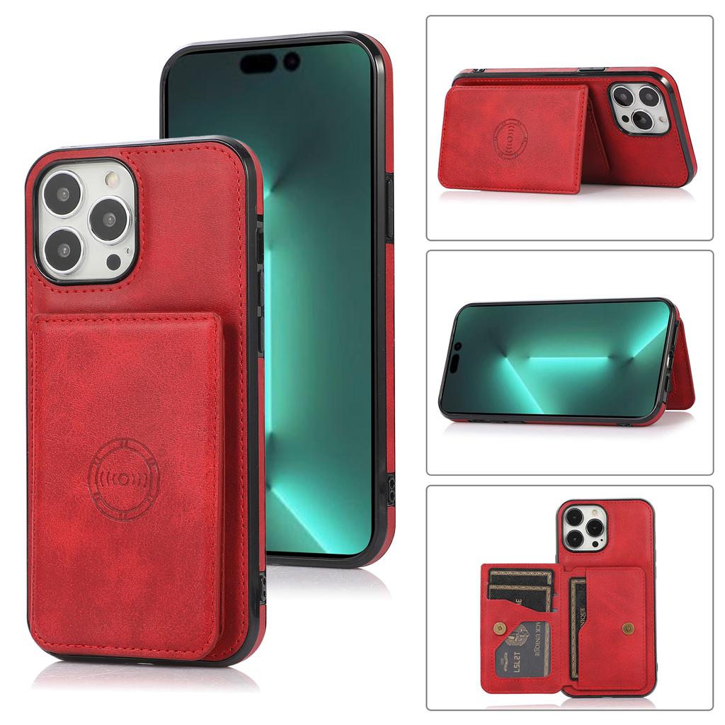 Magnetic Flip Wallet Stand Leather Case for Samsung S25 S24 S23 S22 S21 S20 Ultra Plus FE A16 A56 A15 A55 A54 iPhone 16 15 14 Plus 13 12 11 Pro Max