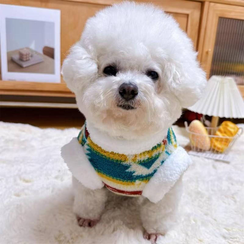 Warm Pet Vest Large Dogs Cats Thick Fleece Lined Winter Coat Golden Retriever Corgi Bichon Teddy
