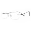 Rimless Square Black Smartbuy Collection Abra Tt Gv01 002 Fashion Men Eyeglasses