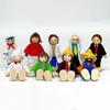 9 Character Wooden Articulated Toy People Promoting Imagination and Family Bonding