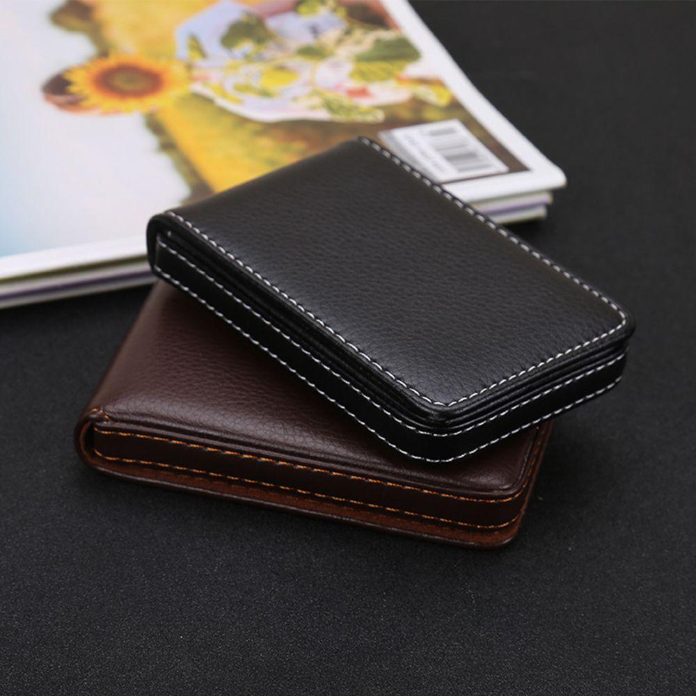 Gift Women Magnetic Attractive ID Card Holder Short Purse Men Coin Purse Business Card Holder