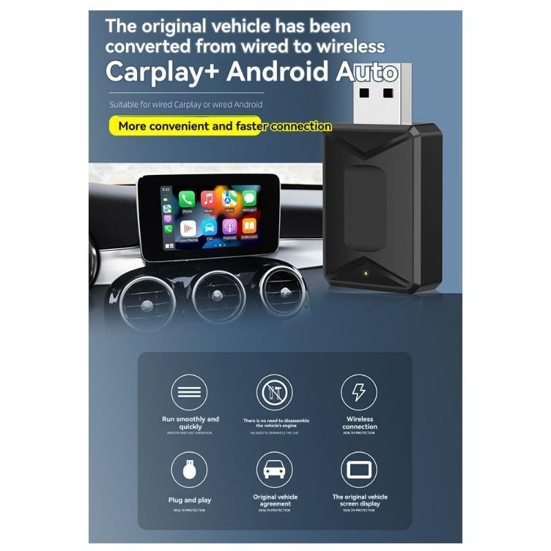 Прочный-Универсальный Беспроводной Адаптер-Бокс Для Carplay Для Автомобиля Для Совместимости С Carplay Через Проводное Подключение