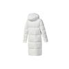 Fila Athletics Series Basic Hooded Warm Solid Long Down Jacket Women Outerwear Jade-White A11W242908F-WT