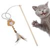 Wooden Pole Funny Cat Stick Cute Cartoon Owl Plush Funny Cat Stick Vocalization Interactive Toy with  