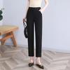 Black Suit Pantssummer Thin and High-endcigarette Tube Pants Slimming and High-waistedcommuting Straight Pants