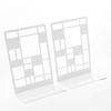 2pcs Bookcase Railing Book End Bookcase End Heavy Duty Book End Storage Bookcase Home Book End Book Holder Iron Bookcase