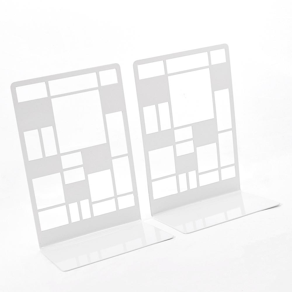 2pcs Bookcase Railing Book End Bookcase End Heavy Duty Book End Storage Bookcase Home Book End Book Holder Iron Bookcase